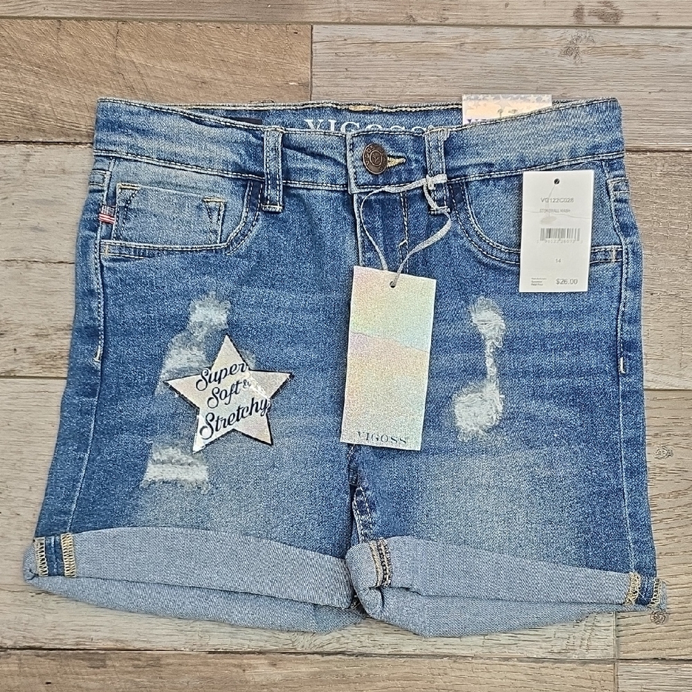 Vigoss Distressed Blue Jean Shorts